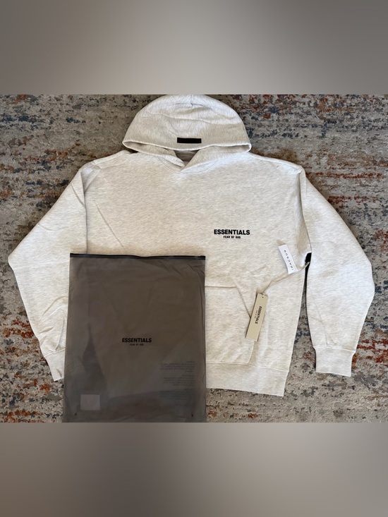 Essentials Other - Essentials Men's Heather Oatmeal Hoodie with Minimal Logo